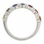 Rainbow Sapphire Engagement Band Ring 925 Sterling Silver (1.5ct tw) SKU: 1820-925