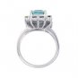 Rainbow Sapphire & Blue Topaz Rubix Cube Ring 925 Sterling Silver (3.26ct tw) SKU: 1785-925
