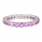 Pink Sapphire Eternity Ring 14K White Gold (5ct tw) SKU: 1862-14K-WG