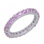 Pink Sapphire Eternity Ring 14K White Gold (5ct tw) SKU: 1862-14K-WG