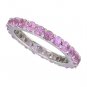 Pink Sapphire Eternity Ring 14K White Gold (5ct tw) SKU: 1862-14K-WG