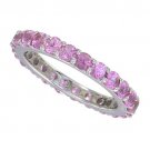 Pink Sapphire Eternity Ring 18K White Gold (5ct tw) SKU: 1862-18K-WG