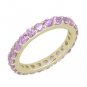 Pink Sapphire Eternity Ring 18K Yellow Gold (5ct tw) SKU: 1862-18K-YG