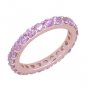 Pink Sapphire Eternity Ring 18K Rose Gold (5ct tw) SKU: 1862-18K-PG