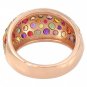 Rainbow Sapphire Multi Color Dome Ring 14K Pink Gold (6.3ct tw) SKU: 1619