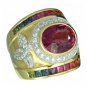 Rainbow Sapphire & Tourmaline With Diamond Ring 18K Yellow Gold (6.87ct tw) SKU: 444-18K-YG