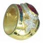 Rainbow Sapphire & Tourmaline With Diamond Ring 18K Yellow Gold (6.87ct tw) SKU: 444-18K-YG