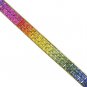 Rainbow Sapphire Double Row Invisible Set Tennis Bracelet 14K Yellow Gold (25ct tw) SKU: 1567-14K-YG