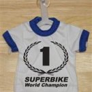 #1 Superbike Champion Mini T-Shirt With Hanger (Blue)