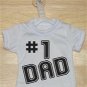 #1 Dad Mini T-Shirt With Hanger (White)