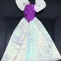 1989 My First Barbie Prettiest Princess Ever Purple Iridescent White Dress Gown