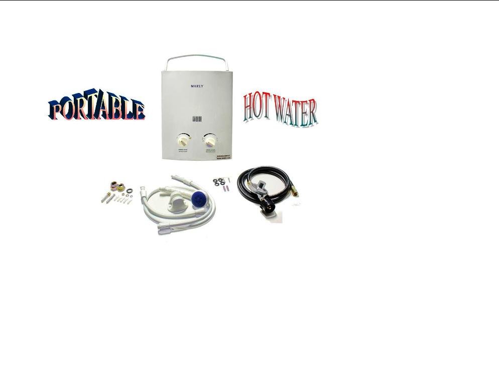 Propane Portable Tankless Hot Water Heater Camping RV