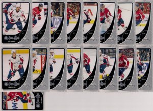 2010-11 O-Pee-Chee Base Team Set Washington Capitals 17-cards