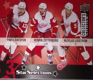 09-10 Collector's Choice 211 DatsyukZetterberg Lidstrom