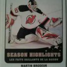 2010-11 O-Pee-Chee Season Highlights Martin Brodeur #SH9