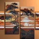 Modern Abstract Oil Painting on Canvas art Sunset Africa