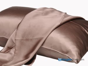 100% Silk Pillowcase Light Brown
