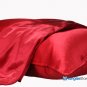 100% Silk Pillowcase Dark Red