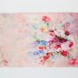 High Quality Digitally Painted Long Silk Satin Scarf Pink Theme Flower Pattern DCC006