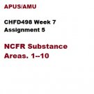 CHFD498 Week 7 Assignment 5 NCFR Substance Areas. 1--10 CHFD498 Week 7 Assignment 5 NCFR Substance Areas. 1--10