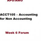 ACCT105 Week 6 Forum