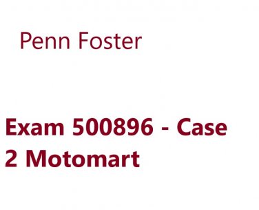 Exam 500896 - Case 2 Motomart