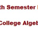 Ashworth Semester Exam MA240  College Algebra