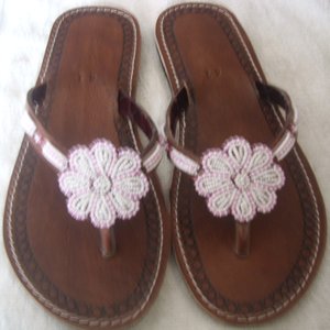 Handmade Beaded Leather Sandals
