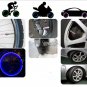 20X Bike Car Tyre Wheel Valve Caps LED Light Neon Lamp Blue Green Yellow Pink