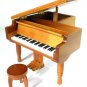 Wooden Piano Style Clockwork Spring Music Box Creative Gifts 3 C