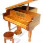 Wooden Piano Style Clockwork Spring Music Box Creative Gifts 3 C