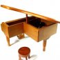 Wooden Piano Style Clockwork Spring Music Box Creative Gifts 3 C