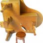 Wooden Piano Style Clockwork Spring Music Box Creative Gifts 3 C