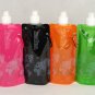 1pcs Multicolor Flexible Collapsible Foldable Reusable Water Bottles Ice Bag RED