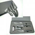 3" + 4"+ 6"+ Peeler inch Ultra Sharp Kitchen Ceramic Cutlery Knives set Black