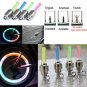 4 Pcs Bicycle Car Tire Wheel Valve Caps Led Flash Light Yellow Blue Green Pink
