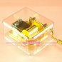 New Transparent Gold-Plate Boutique Hand Crank Music Box 《always with me》