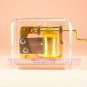 New Transparent Gold-Plate Boutique Hand Crank Music Box &atilde;��always with me&atilde;��