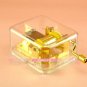 Transparent Gold-Plate Boutique Hand Crank Music Box &atilde;��Castle in the Sky&atilde;��New
