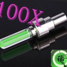 100X New Bike Bicycle Cycling Tire Wheel Valve Cap Lamp Light Flashlights GREEN
