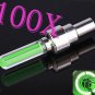 100X New Bike Bicycle Cycling Tire Wheel Valve Cap Lamp Light Flashlights GREEN