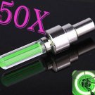 50Pcs New Bike Bicycle Cycling Tire Wheel Valve Cap Lamp Light Flashlights GREEN