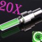 20X New Bike Bicycle Cycling Tire Wheel Valve Cap Lamp Light Flashlights GREEN