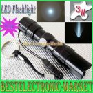 Outdoor Sports Camping 3W 1AA LED Flashlight Torch Lamp W/ Clip Clamp Light