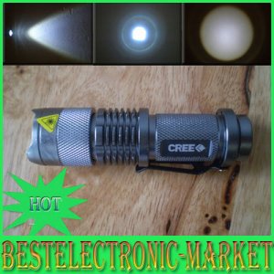 New Mini CREE Q5 WC LED 300 Lumens Torch Flashlight Lamp 3 Modes