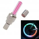 New Bike Bicycle Cycling Tire Wheel Valve Cap Lamp Light Flashlights PINK