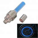New Bike Bicycle Cycling Tire Wheel Valve Cap Lamp Light Flashlights BLUE