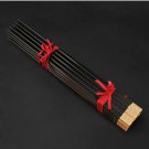 10pairs high grade Africa Ebony wood China chopsticks Gold propitious cloud