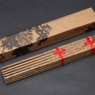 10 pairs Best grade chopsticks Wenge wood,Asia chicken-wing Kuaizi Gold Plaid