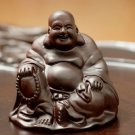 Hand-carved Chinese Ebony Laughing Maitreya Buddha Car decoration